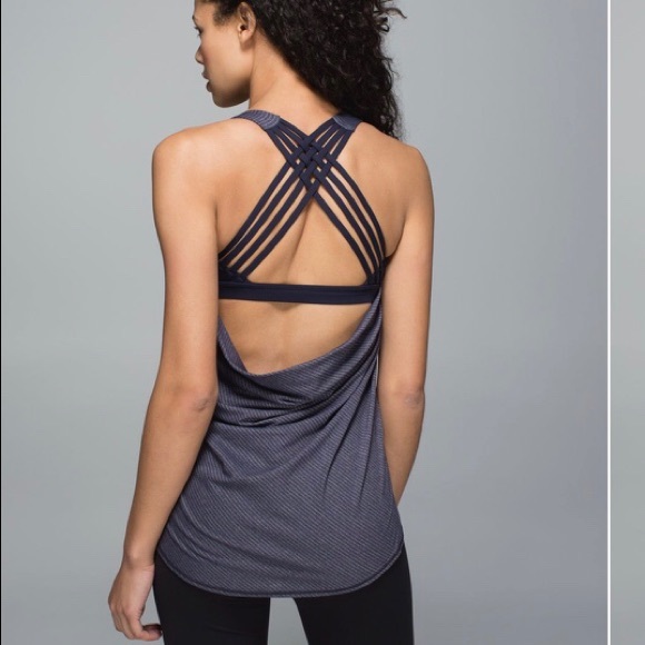 lululemon athletica Tops - Lululemon Wild Tank in Heathered Naval Blue